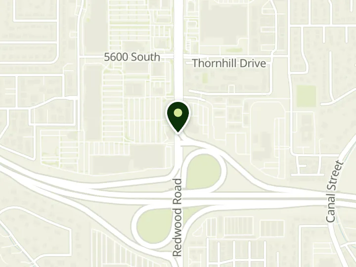 Map of the streets around Cyprus Credit Union, Midvalley, at 5750 S Redwood Rd, Salt Lake City, UT 84123