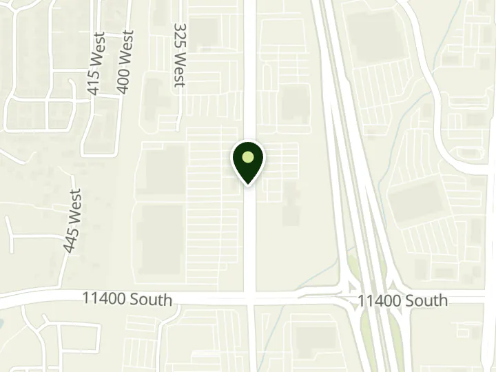 Map of the streets around Cyprus Credit Union, South Jordan Walmart, at 11328 S Jordan Gtwy, South Jordan, UT 84095