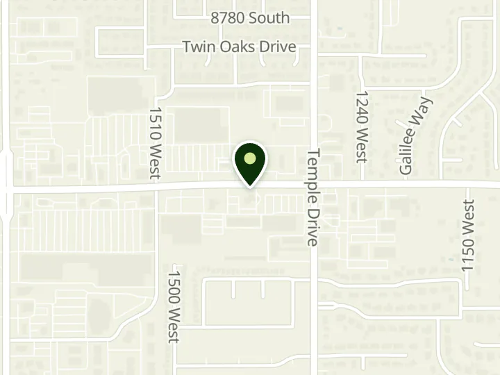 Map of the streets around Cyprus Credit Union, West Jordan, at 1381 W 9000 S, West Jordan, UT 84088