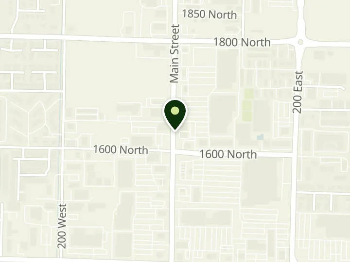 Map of the streets around Deseret First Credit Union, Logan, at 1610 N Main St, Logan, UT 84341