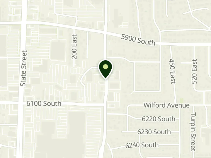 Map of the streets around Deseret First Credit Union, Murray, at 6060 S Fashion Blvd, Murray, UT 84107