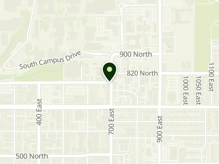 Map of the streets around Deseret First Credit Union, Provo, at 695 E. 800 N., Provo, UT 84606