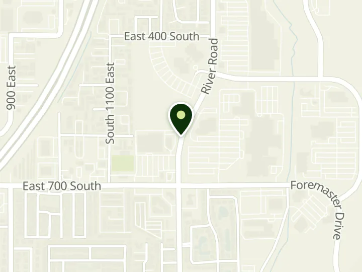 Map of the streets around Deseret First Credit Union, St. George, at 616 S River Rd, St. George, UT 84790