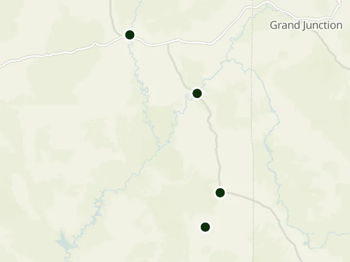 Map of Desert Rivers Credit Union's 4 branches in Utah