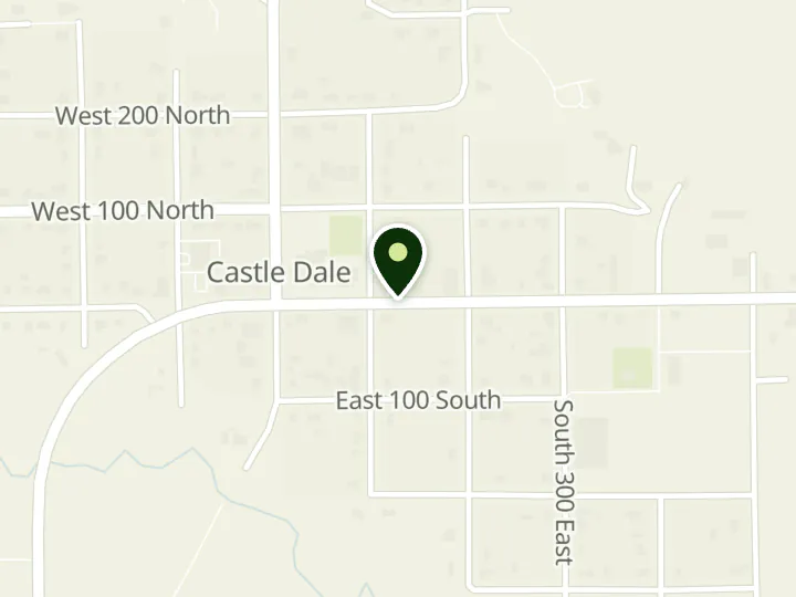 Map of the streets around Eastern Utah Community Credit Union, Castle Dale, at 125 E Main St, Castle Dale, UT 84513