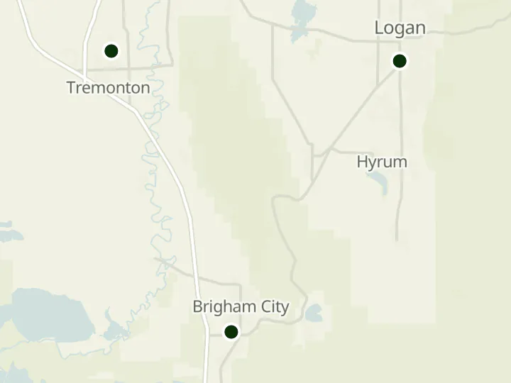 Map of Elevate Credit Union's 3 branches in Utah