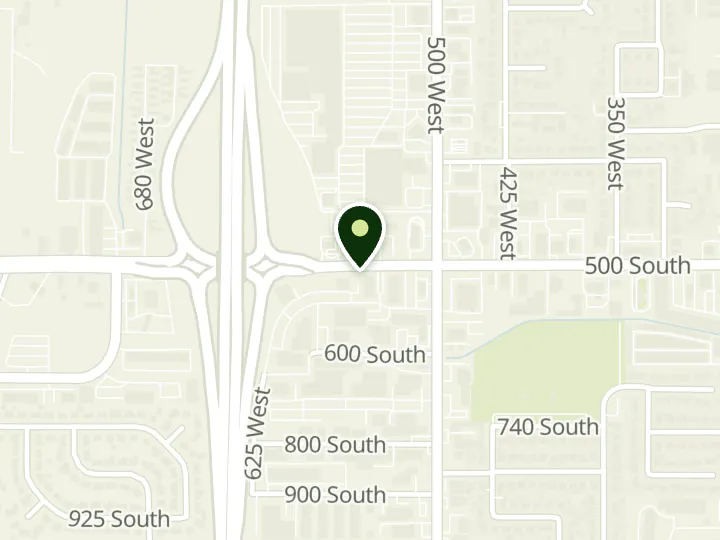 Map of the streets around Firefighters Credit Union, Bountiful Branch, at 585 W 500 S Suite 120, Bountiful, UT 84010