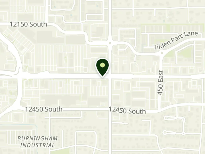 Map of the streets around Firefighters Credit Union, Draper branch, at 280 E 12300 S Suite 104, Draper, UT 84020