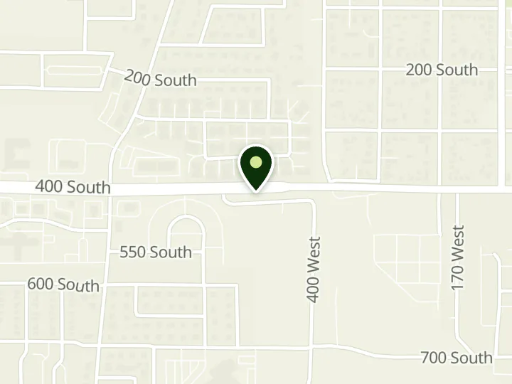 Map of the streets around Freedom Credit Union, Springville Branch, at 665 W 400 S, Springville, UT 84663