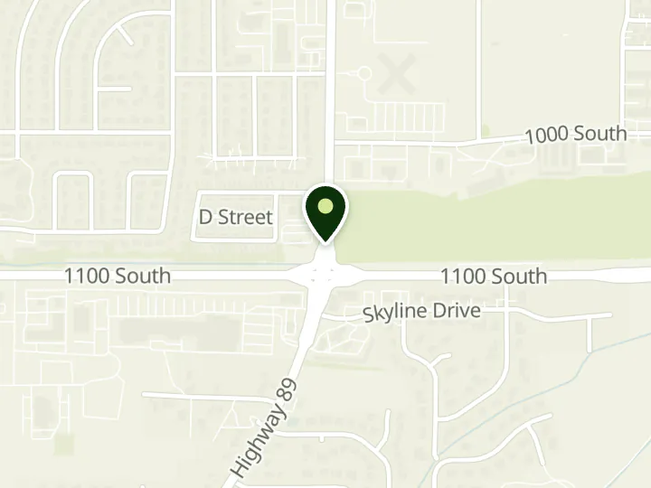 Map of the streets around Goldenwest Credit Union, Brigham City Branch, at 1120 S Main St, Brigham City, UT 84302