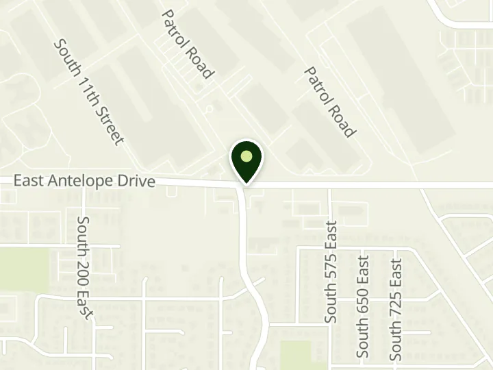 Map of the streets around Goldenwest Credit Union, Clearfield Branch, at 410 E 1700 S, Clearfield, UT 84015