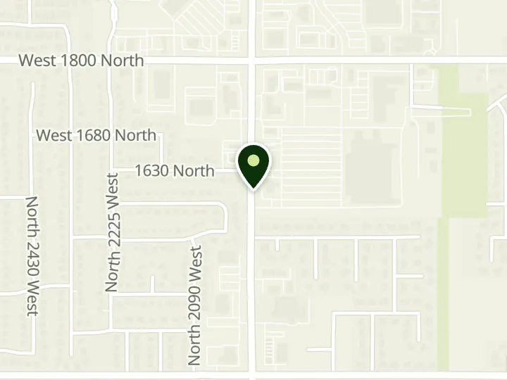Map of the streets around Goldenwest Credit Union, Clinton Branch, at 1594 N 2000 W, Clinton, UT 84015