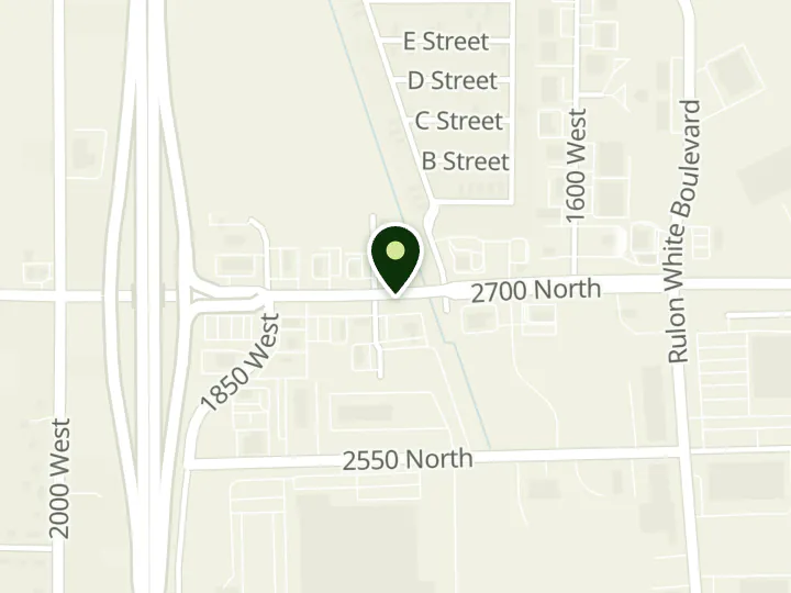 Map of the streets around Goldenwest Credit Union, Farr West Branch, at 1765 W 2700 N, Ogden, UT 84404