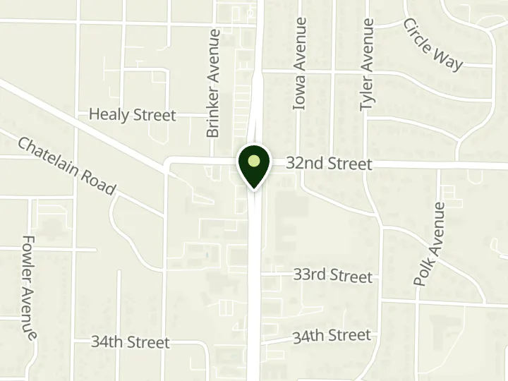 Map of the streets around Goldenwest Credit Union, Harrison Ogden Branch, at 3225 Harrison Blvd, Ogden, UT 84403