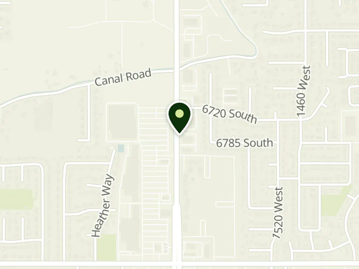 Map of the streets around Goldenwest Credit Union, Jordan Valley Branch, at 6761 S Redwood Rd, West Jordan, UT 84084