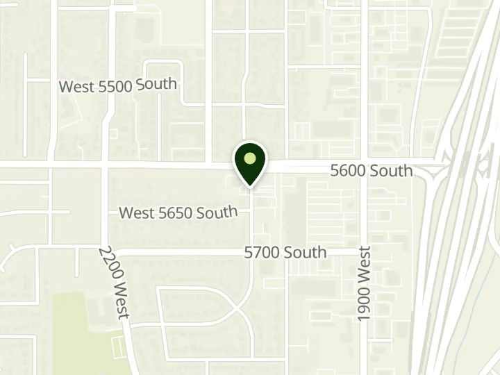 Map of the streets around Goldenwest Credit Union, Roy Branch, at 5627 S 2050 W, Roy, UT 84067