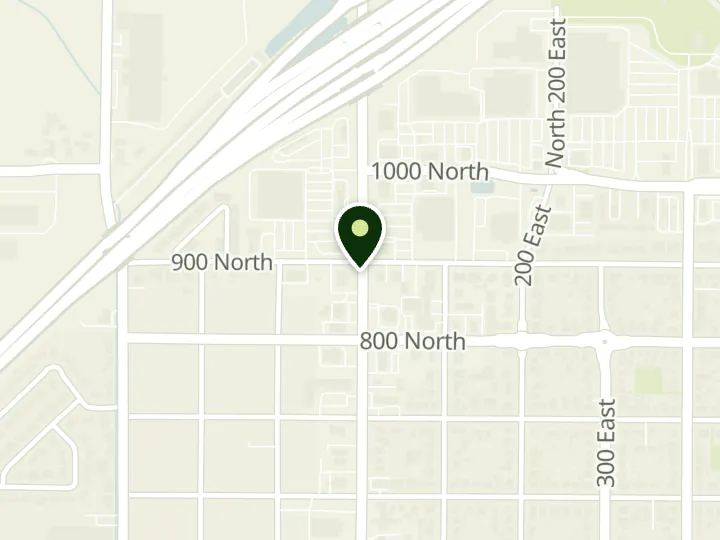 Map of the streets around Goldenwest Credit Union, Spanish Fork Branch, at 891 N Main St, Spanish Fork, UT 84660