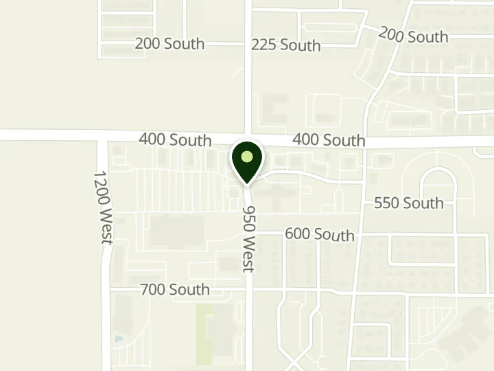 Map of the streets around Goldenwest Credit Union, Springville Branch, at 508 S 950 W, Springville, UT 84663