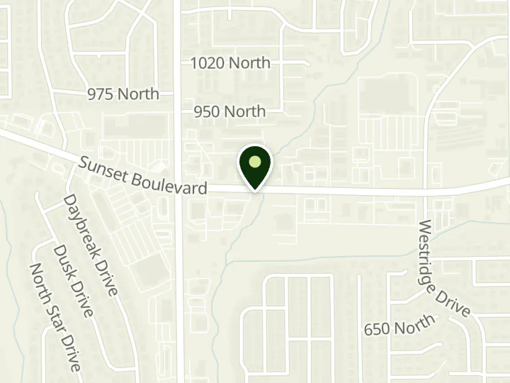 Map of the streets around Goldenwest Credit Union, Sunset Branch, at 1805 W Sunset Blvd, St. George, UT 84770