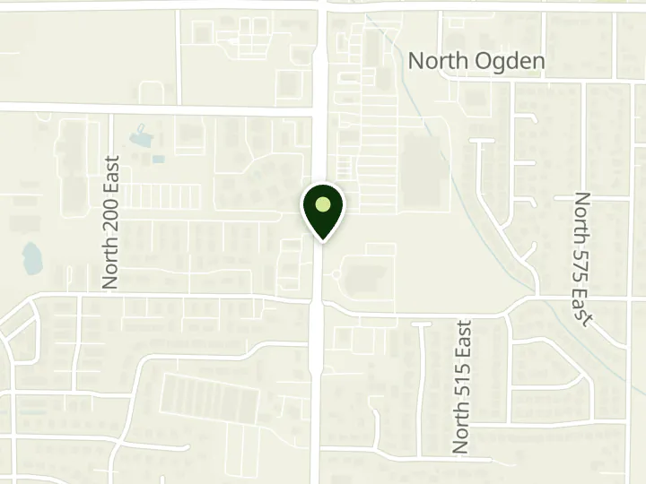 Map of the streets around Goldenwest Credit Union, Weber State CU Div - North Ogden Br, at 2388 N 400 E, North Ogden, UT 84414