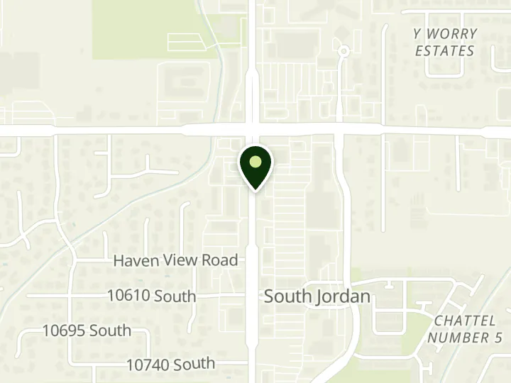 Map of the streets around Granite Credit Union, South Jordan - Harmon's Office, at 10507 S Redwood Rd, South Jordan, UT 84095