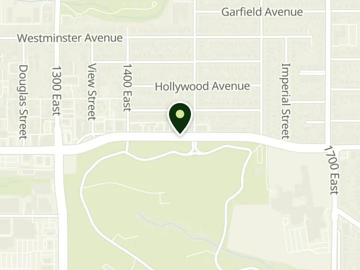Map of the streets around Granite Credit Union, Sugar House Office, at 1479 E 2100 S, Salt Lake City, UT 84105