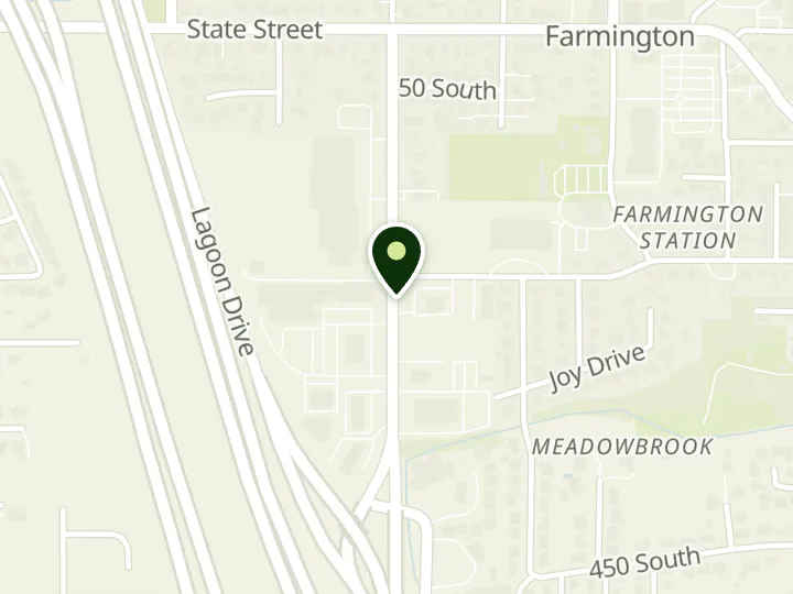 Map of the streets around Horizon Credit Union, Farmington, at 225 S 200 W, Farmington, UT 84025