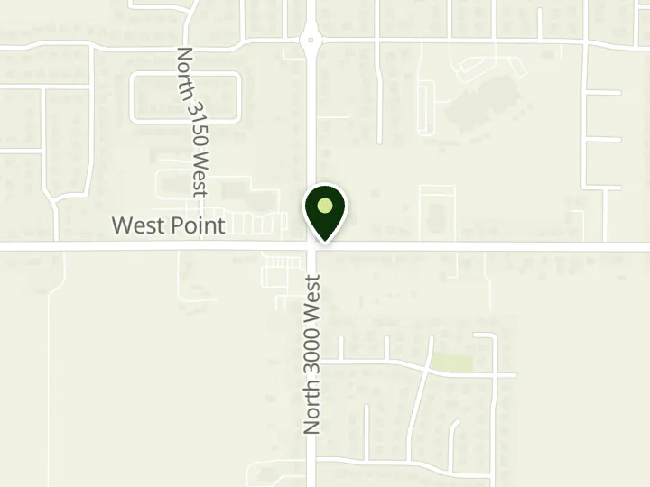 Map of the streets around Horizon Credit Union, West Point, at 2986 W 300 N, West Point, UT 84015
