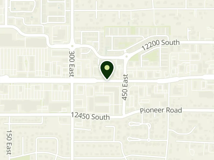 Map of the streets around Jordan Credit Union, Draper, at 407 E 12300 S, Draper, UT 84020