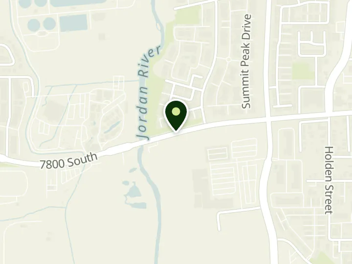 Map of the streets around Jordan Credit Union, Midvale, at 658 W Center St, Midvale, UT 84047