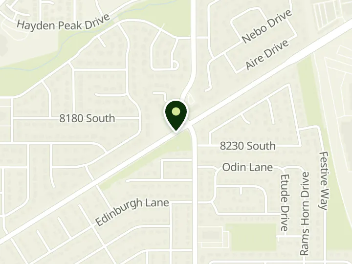 Map of the streets around Jordan Credit Union, New Bingham, at 4878 New Bingham HWY, West Jordan, UT 84081