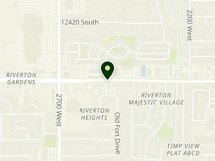 Map of the streets around Jordan Credit Union, Riverton, at 2522 W 12600 S, Riverton, UT 84065