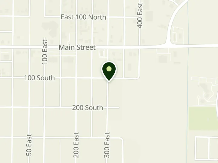 Map of the streets around Millard County Credit Union, Delta Branch, at 109 S 300 E, Delta, UT 84624
