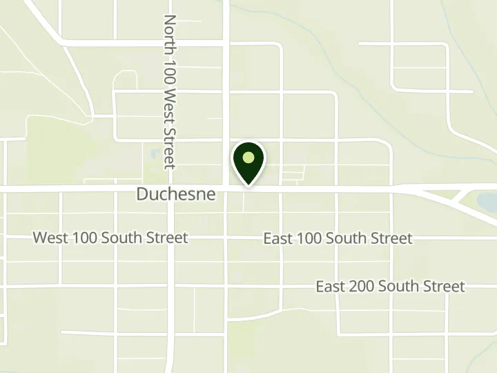 Map of the streets around Mountain America Credit Union, Duchesne: Main Street, at 39 E Main St, Duchesne, UT 84021