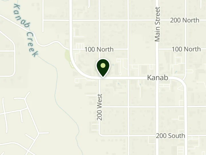 Map of the streets around Mountain America Credit Union, Kanab: Center Street, at 190 W Center St Ste 1, Kanab, UT 84741