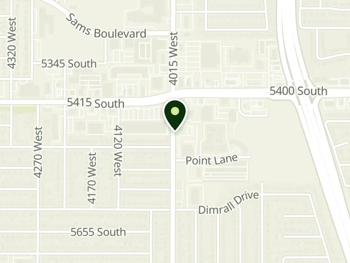 Map of the streets around Mountain America Credit Union, Kearns: 4015 West, at 5471 S 4015 W, Taylorsville, UT 84129