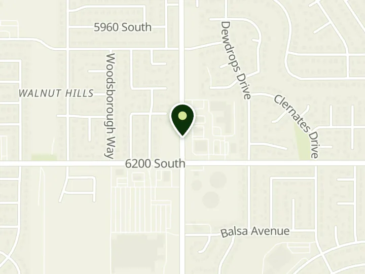 Map of the streets around Mountain America Credit Union, Kearns: 5600 West, at 6155 S 5600 W, Kearns, UT 84118