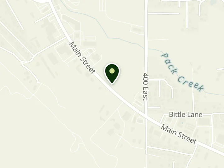 Map of the streets around Mountain America Credit Union, Moab: Main Street, at 1047 S Highway 191, Moab, UT 84532