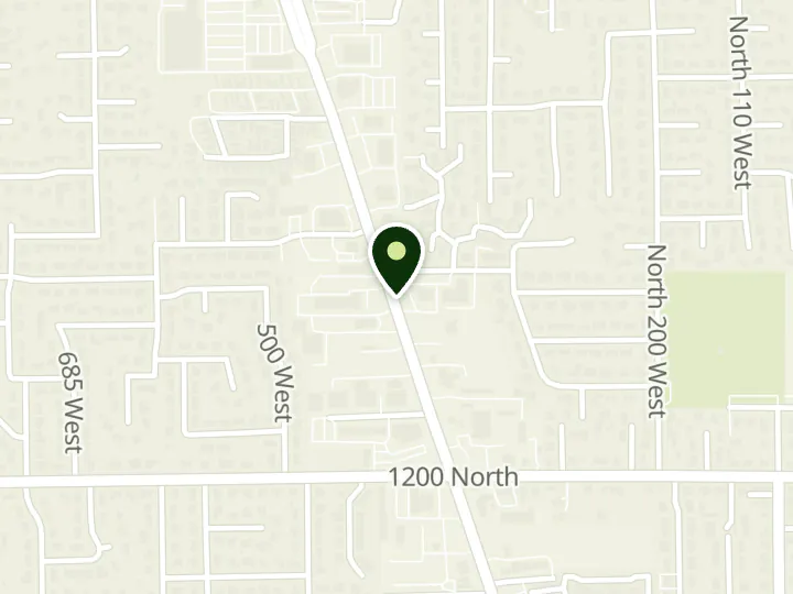 Map of the streets around Mountain America Credit Union, Orem: State Street, at 1340 N State St, Orem, UT 84057
