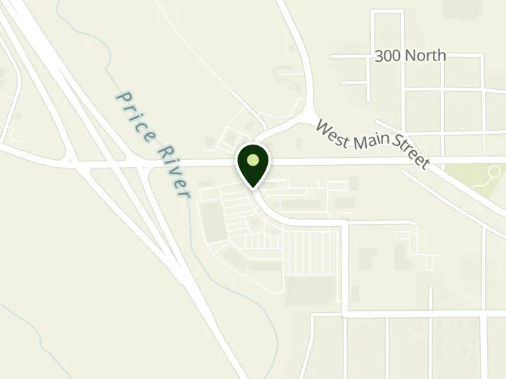Map of the streets around Mountain America Credit Union, Price: Price River Drive, at 760 W Price River Dr, Price, UT 84501
