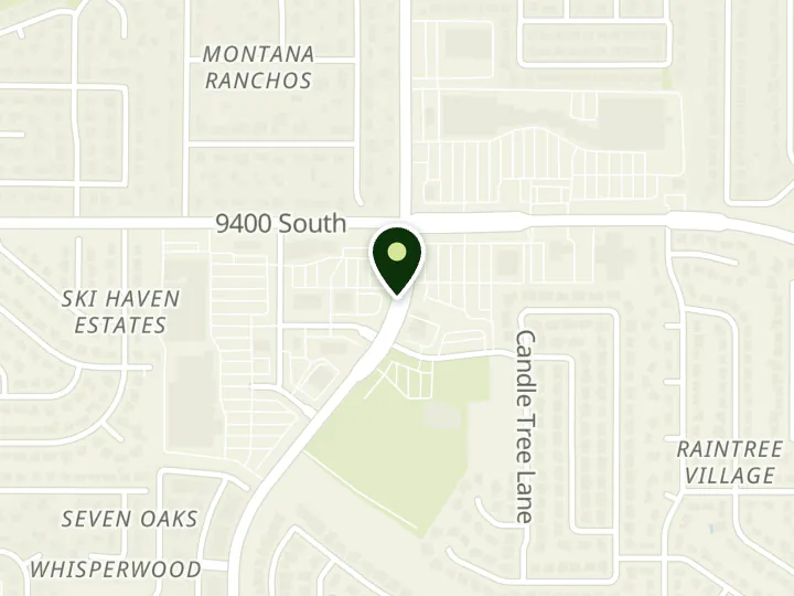 Map of the streets around Mountain America Credit Union, Sandy: Highland Drive, at 9446 S Highland Dr, Sandy, UT 84092