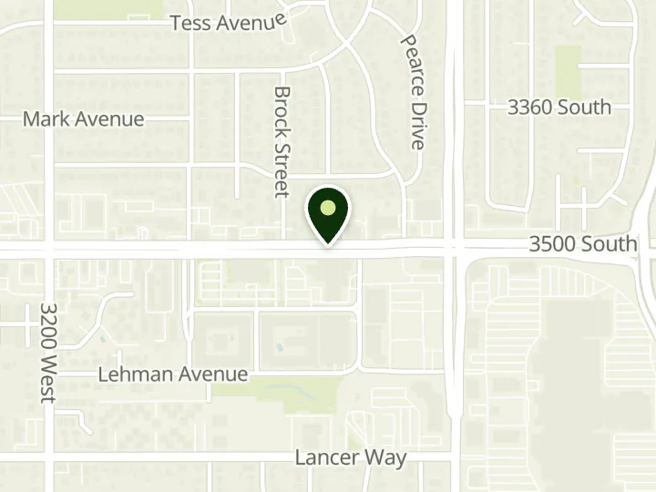 Map of the streets around Mountain America Credit Union, West Valley: 3500 South, at 2850 S 3500 S, West Valley City, UT 84119