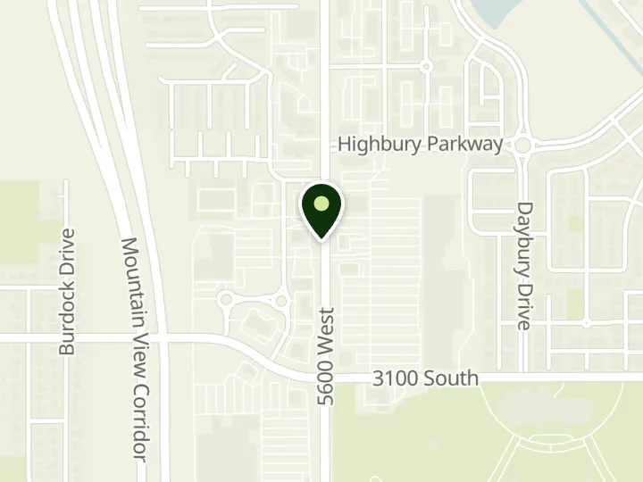 Map of the streets around Mountain America Credit Union, West Valley: 5600 West, at 2958 S 5600 W, West Valley City, UT 84120