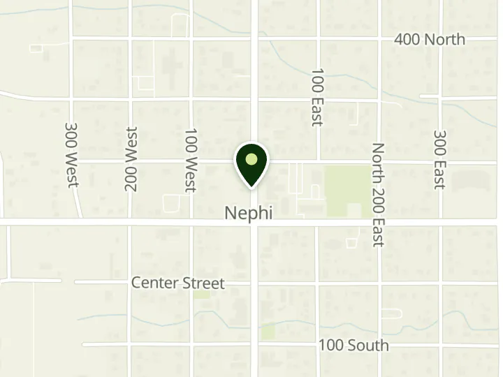 Map of the streets around Nephi Western Federal Credit Union, Nephi Western Employees Federal Credit Union, at 155 N Main St, Nephi, UT 84648