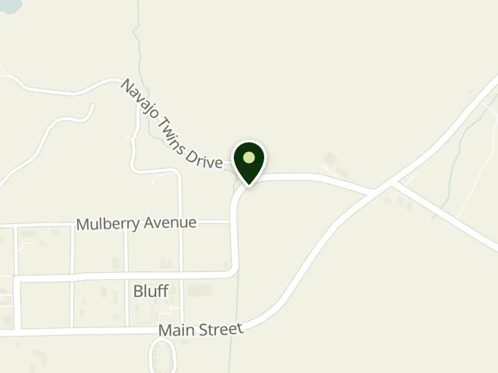 Map of the streets around San Juan Credit Union, Bluff Branch, at 160 7th E, Bluff, UT 84512