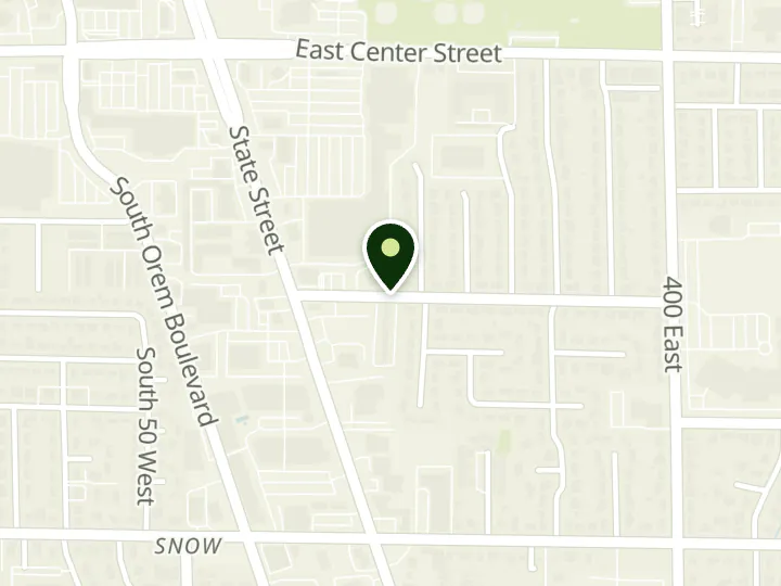 Map of the streets around Security Service Federal Credit Union, Orem Branch, at 175 E 200 S, Orem, UT 84058