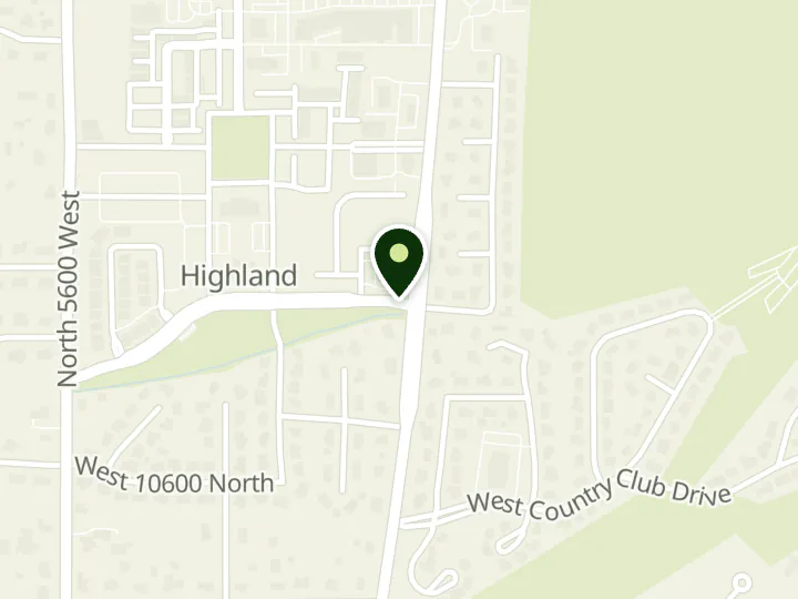 Map of the streets around Utah Community Credit Union, Highland, at 5310 W 10700 N, Highland, UT 84003