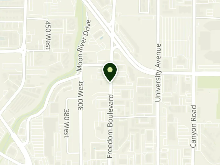 Map of the streets around Utah Community Credit Union, Provo Freedom Blvd. Branch, at 1535 N Freedom Blvd, Provo, UT 84604