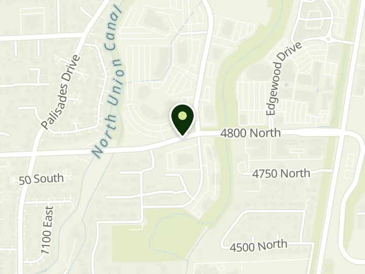 Map of the streets around Utah Community Credit Union, Provo Headquarters Branch, at 360 W 4800 N, Provo, UT 84604