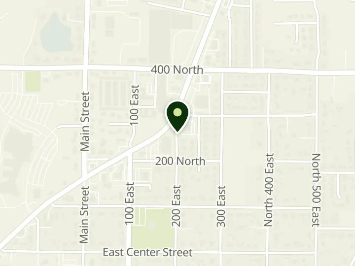 Map of the streets around Utah Community Credit Union, Salem, at 272 N 200 E, Salem, UT 84653